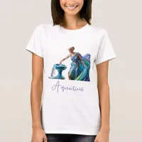 Aquarius The Water Bearer | Greek Goddess White T-Shirt