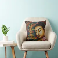 Tranquil Buddha Personalized Message – Zen Gift  Throw Pillow