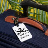 Personalized Pirate Captain Luggage Tag