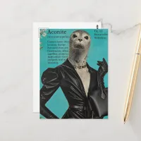 Surreal Fashion Seal Collage Postcard