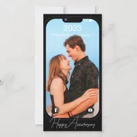 Modern Anniversary Phone Lock Screen Photo Card