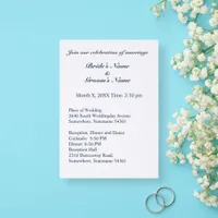 Modern Minimalist Wedding Typography Letterpress Photo Cards