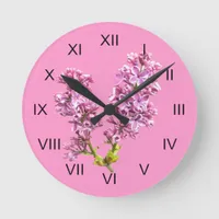 Clock - Lilac Blossoms