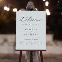 Delicate Calligraphy Welcome to our Wedding Foam Board