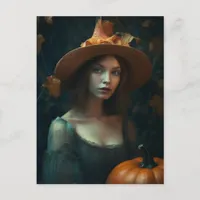 Autumn Witch Postcard