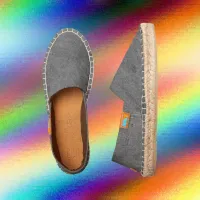 Gray Parchment Abstract Pattern  Slip-on Espadrilles