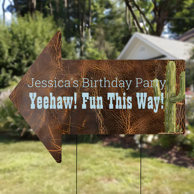 Wild West Cowboy Birthday  Sign