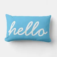 Hello Typography Lumbar Pillow