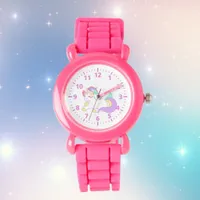 Unicorn pink purple white girly cute watch