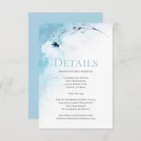 DETAILS | Pale Blue Watercolor Anemone Invitation