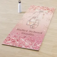 Rose gold pink ballet dance school studio yoga mat