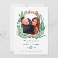 Watercolor Succulents Wedding Save The Date
