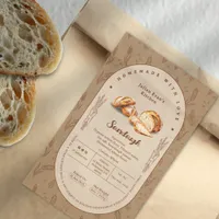 Baked With Love Sourdough Cottage Food Law Label