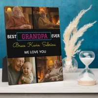 Best Grandpa Ever Photo Collage Plaque
