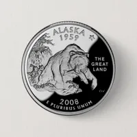 Faux Alaska State Quarter The Great Land Grizzly Button