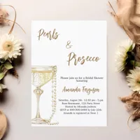 Pearls and Prosecco Bridal Shower Invitation