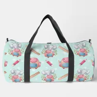 Back to School Elephant Pattern Duffle Bag