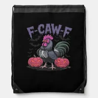 F Caw F Funny Chicken Classic Simple Clean Style Drawstring Bag
