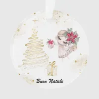 *~* Italian Buon Natale Merry Christmas Ornament