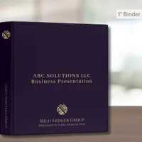 Purple Gold Logo Presentation Binder