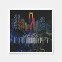 Rooftop Lounge Nightlife Outing Sky Bar Birthday Napkins