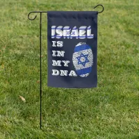 Israel Is In My DNA Thumbprint Garden Flag