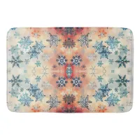 Vintage Snowflakes Pattern - Bath Mat