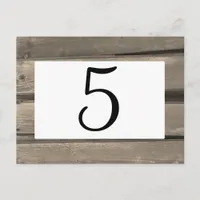 Rustic Country Barn Wood Wedding Table Number