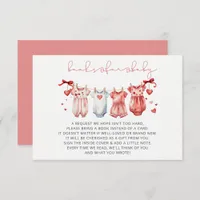 Sweetheart Valentine Baby Shower Book Request  Enclosure Card