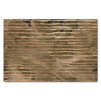 Copper and Gold Watercolor Stripes Pattern Tissue Paper