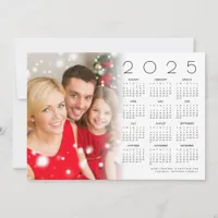 2025 Calendar Family Photo Overlay Merry Christmas Holiday Card