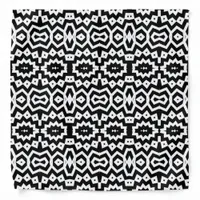 Tribal Ethnic Cool Black and White Geometric Bandana