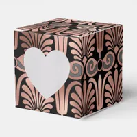 Black and Rose Gold Favor Boxes