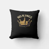 No Kings Minimal Clean Throw Pillow