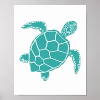 Blue Turtle Poster