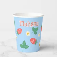 Mini Strawberry Blossom Personalized Mug Paper Cups