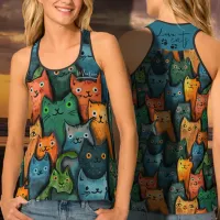 Cool Cats  Colorful Women's Tank Top