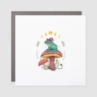 Cottagecore Aesthetic Goblincore Frog Wizard On Mu Car Magnet