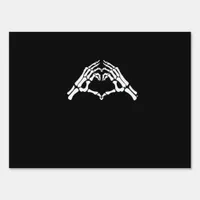 Skeleton Heart And Hands Sign