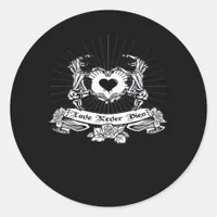 Skeleton Hand Minimal Linework Classic Round Sticker
