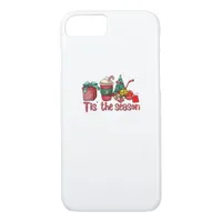 Tis The Season Hockey Christmas Coffee Santa iPhone 8/7 Case