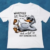 Funny Humorous Duck In Glasses T-Shirt