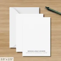 Simple Typographic Business Note Card