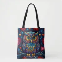 Colourful Owl Tote Bag
