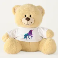 Galaxy Unicorn Sky Colors of Blue and Purple, ZKOA Teddy Bear