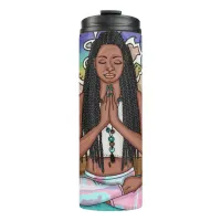 Urban Art | Pretty Woman doing Meditation  Thermal Tumbler