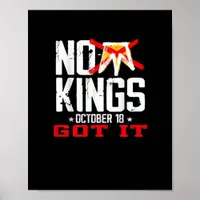 No Kings It Classic Minimal Design Poster