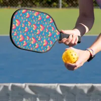 Multicolored Watercolor Hearts Pickleball Paddle