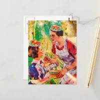 Salad Plate Hats  Postcard