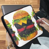 Double Deluxe Hamburger with Cheese Laptop Sleeve